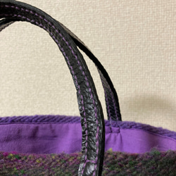 野呂英作毛糸　使用　手織トートバック 4枚目の画像
