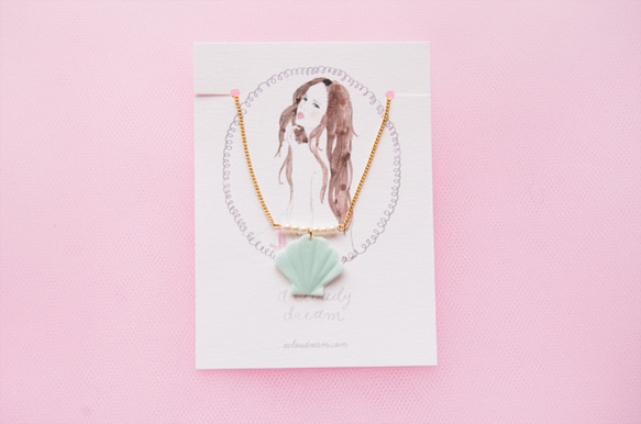 candy necklace shell+pearl large MINT 2枚目の画像