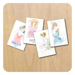 ガーリーポストカード（４枚セット）03 2枚目の画像