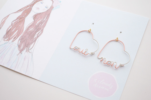 ARTY WIRE PIERCE oui non PASTEL PEACH 4枚目の画像