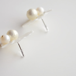 WHITE SHELL PEARL PIERCE WHITE 2枚目の画像