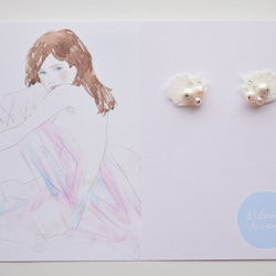 WHITE SHELL PEARL PIERCE WHITE 3枚目の画像