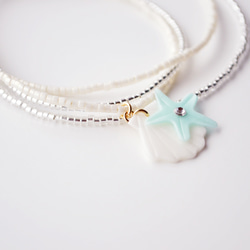 SHELL BRACELET MINT/WHITE 1枚目の画像