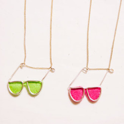 sun glasses necklace -pink- 3枚目の画像