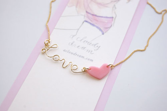 “Love” letter necklace chain-ver. 1枚目の画像