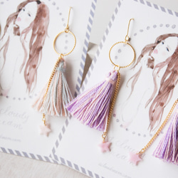 tassel pierce star VIOLET×PINK 1枚目の画像