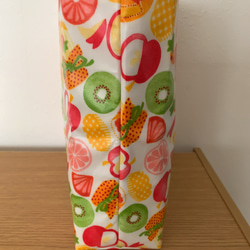 保冷、保温用のお弁当袋、　保冷ランチバッグ　　　　　　フルーツJAM（ラミネート生地） 7枚目の画像