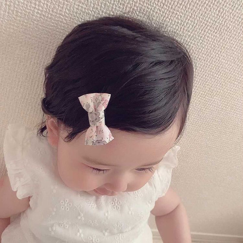 2個選べる♡リバティリボンヘアクリップ♡ベビークリップ キッズ