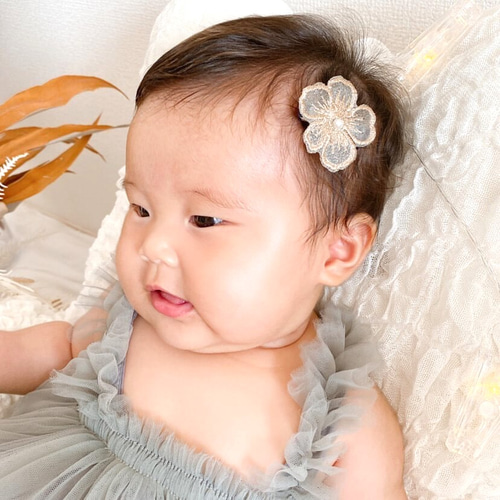 ꫛꫀꪝ【カラフルポピー】ベビーヘアクリップ キッズヘアクリップ ヘアピン