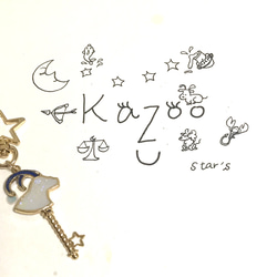 kazoo  白い星のキーホルダー 山羊座 2枚目の画像