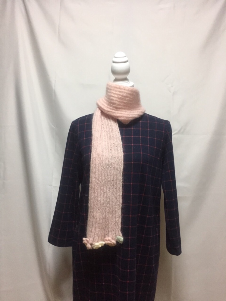 お花のモヘアマフラー