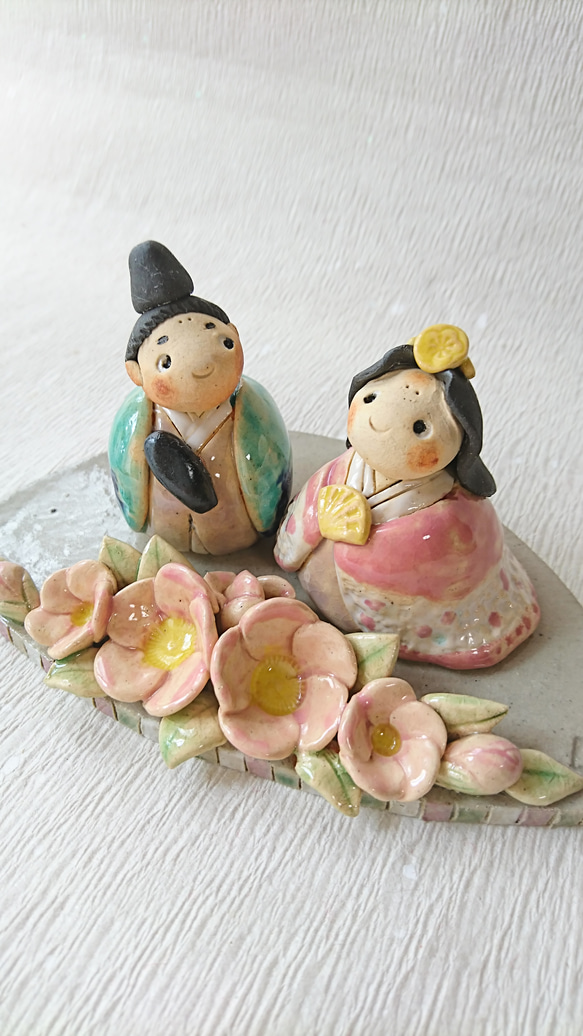 ひなまつり陶雛～寄り添い雛～ その他置物 Atelier Mon Favori 通販