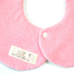 baby bib pompon 360 bear pink 5枚目の画像