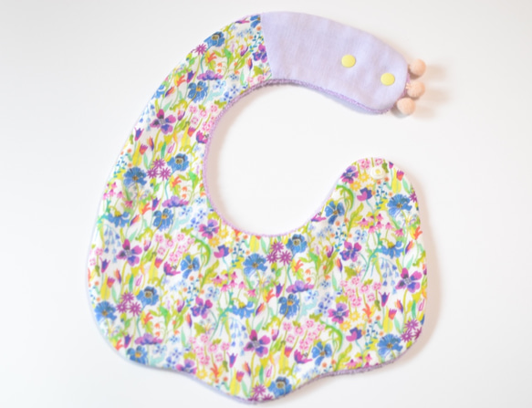 baby bib PUMPKIN LIBERTY mauve 3枚目の画像