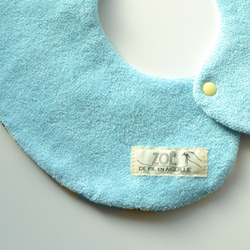 baby bib pompon 360° blue 5枚目の画像