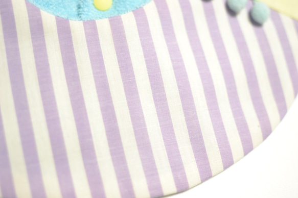 嬰兒圍兜絨球360°淡紫色淺藍色嬰兒保持 第3張的照片