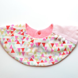 baby bib LIBERTY pompon 360 red pink 2枚目の画像