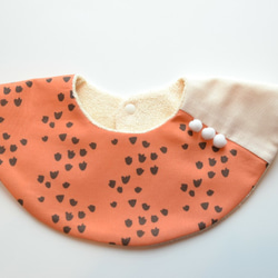 baby bib pompon 360° pink ivory 2枚目の画像