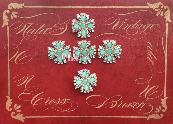 【Natas】クロスブローチ・Vintage Cross Brooch 1枚目の画像