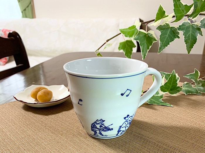 再販◆京焼・清水焼【鳥獣戯画】メロデイを奏でるマグカップ
