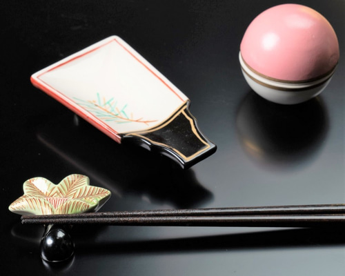 お正月】2026 京焼・清水焼 追羽根の箸置き 箸・箸置き 京焼・清水焼