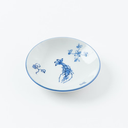 新品　未開封　エネコス　絵皿 京焼 染付エビ豆皿 縁起の良い海老柄 薬味皿・豆皿 京焼・清水焼窯元