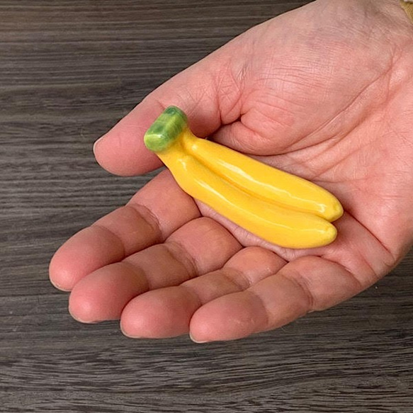 野菜果物箸置き バナナ 京焼 2枚目の画像