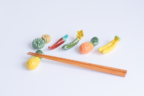 選んでお好きに組合せ　京都　夏の野菜果物箸置き５個セット 1枚目の画像