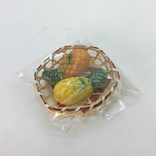 野菜果物箸置き 色違いパイナップル ペア 京焼 箸・箸置き 京焼