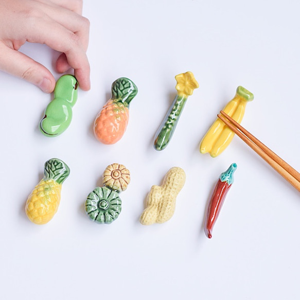 [6件套]京都夏季蔬菜水果筷架☆選擇你最喜歡的組合♪ 第2張的照片