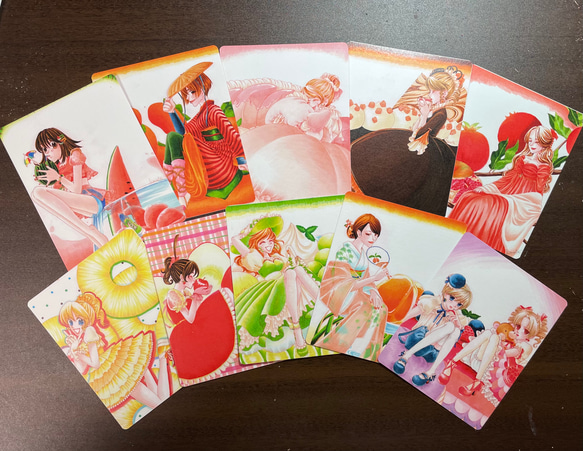 fruits&sweetsメッセージカード:杏子（あんず） 2枚目の画像