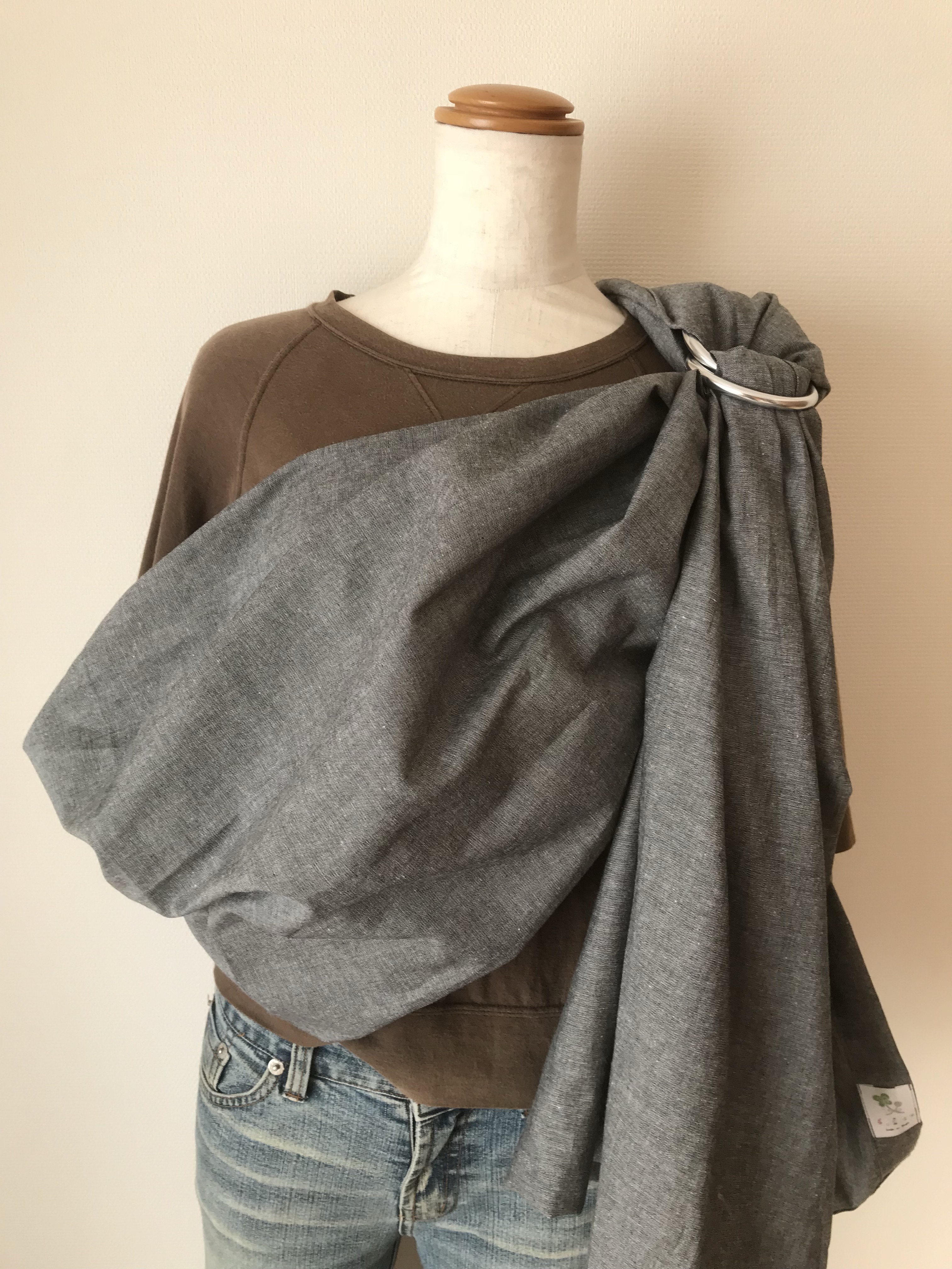 新作 コットンダンガリーダークグレー