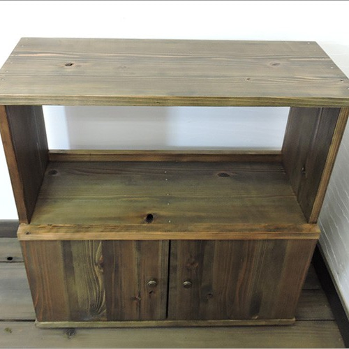 古材 オープンシェルフ 木製 無垢 オープンラック キューブ