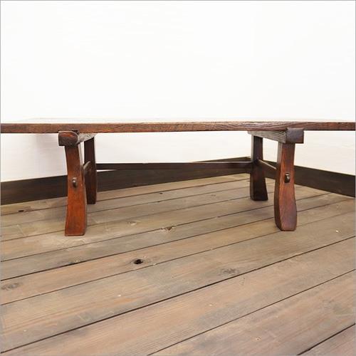 ケヤキ材 レトロ 文机 寺子屋 アンティーク 文机 ローテーブル 大正