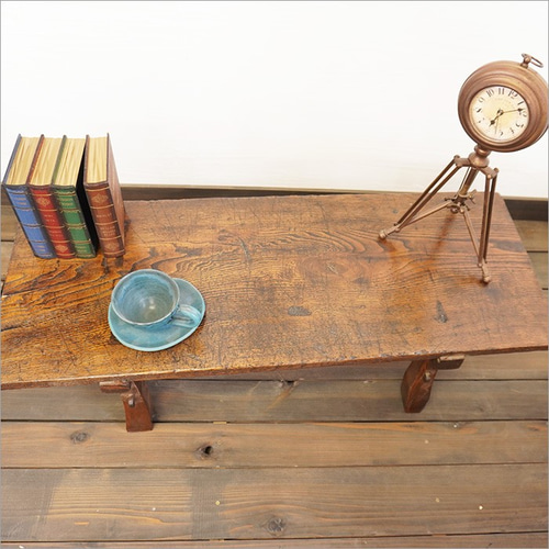 ケヤキ材 レトロ 文机 寺子屋 アンティーク 文机 ローテーブル 大正