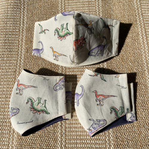 新作！恐竜マスク☆キッズマスク☆きょうりゅうマスク☆ 布マスク  