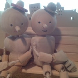 きりかぶおじさんが作った木の人形3点セット　受注生産 3枚目の画像