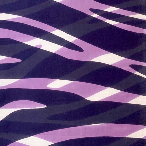 注染手ぬぐい 【しましま】紫×グレー ゼブラ×ゼブラ 喜多屋商店 てぬぐい 動物 シマウマ  ZEBRA 日本製 アニ 2枚目の画像