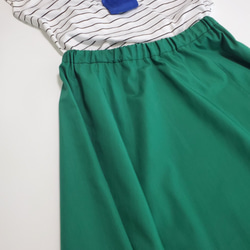 流行のグリーン＊ロングフレアースカート 4枚目の画像