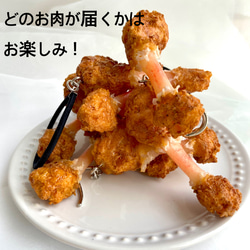 大人気☆ 食べ尽くした骨つき肉　キーホルダー 食品サンプル　フェイクフード　個性的　クリスマス　ハロウィン 5枚目の画像