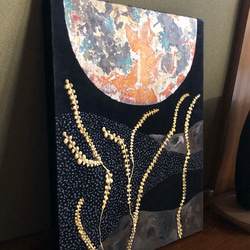 原画『the moon Illusion』絵画 手描き 一点物 月の絵 絵