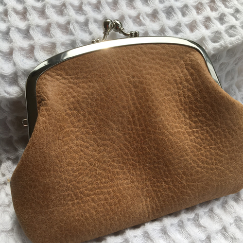 本革ver.親子がま口財布＊ミナペルホネンmina-perhonenの人気の刺繍柄