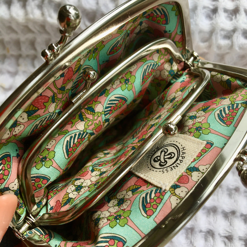 ミナペルホネン 親子がま口 受注製作】ミナペルホネン タンバリン 親子がま口財布 | patapata.