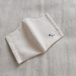 ヒツジ 〉 手刺繍入りマスク 布マスク 373 zakka 通販 10156600