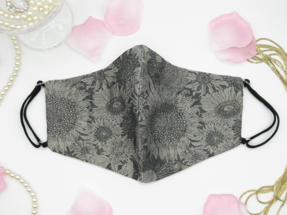 リバティ好きな方へ 綿エステルジャガード ノーズワイヤー・ゴム  