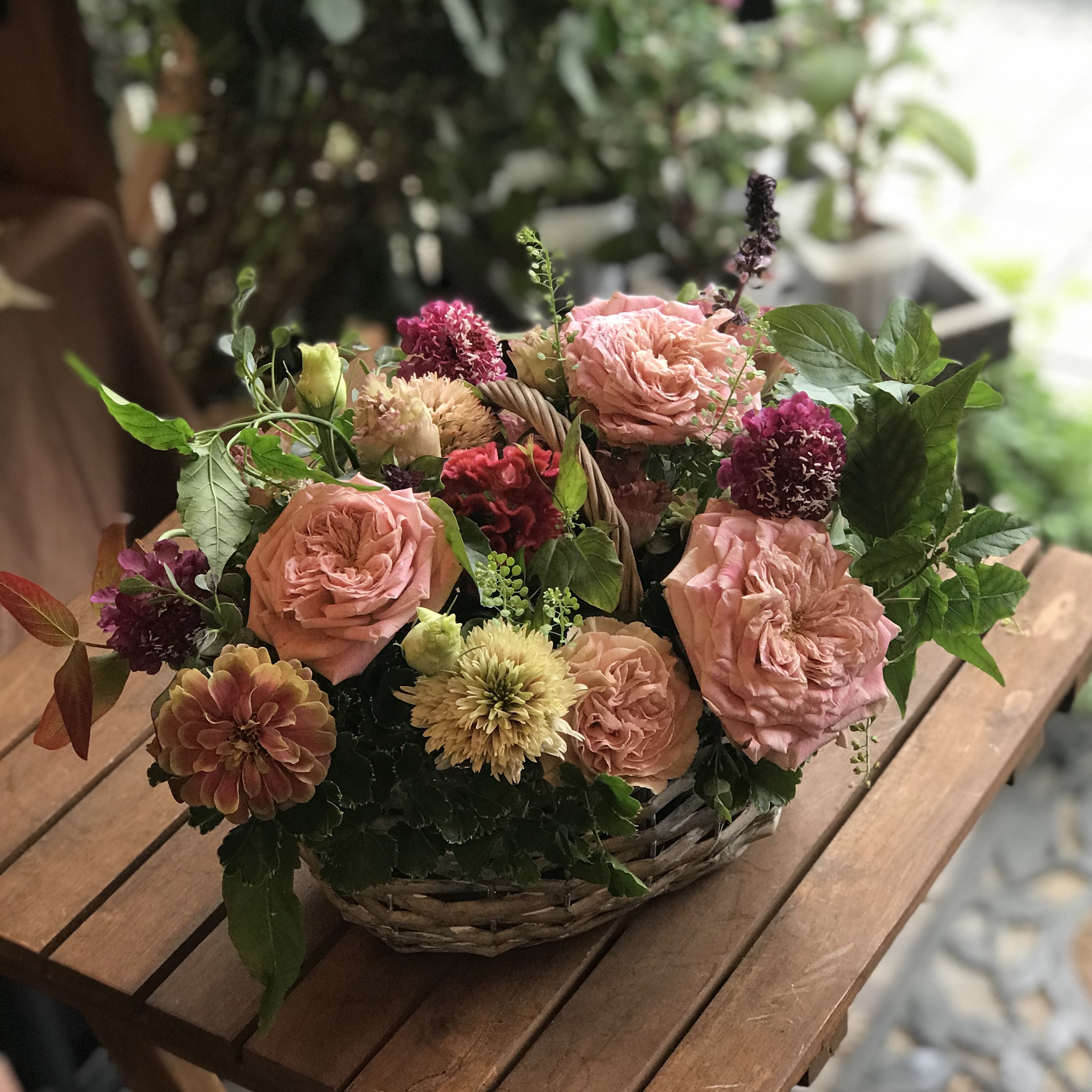 【受注制作】おまかせバスケットアレンジメント