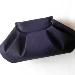 【受注制作】Navy Denim Clutch Bag 2枚目の画像