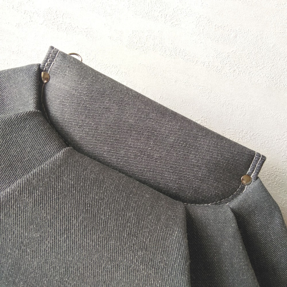 【受注制作】Gray Denim Clutch Bag ｜ 岡山デニム 3枚目の画像