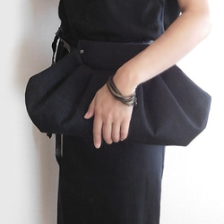 【受注制作】Black Denim Clutch Bag 1枚目の画像