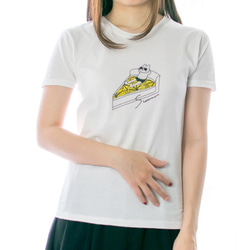 ネコぱん夏のレモンタルトTシャツ　ホワイト　レディース　Lサイズ 3枚目の画像